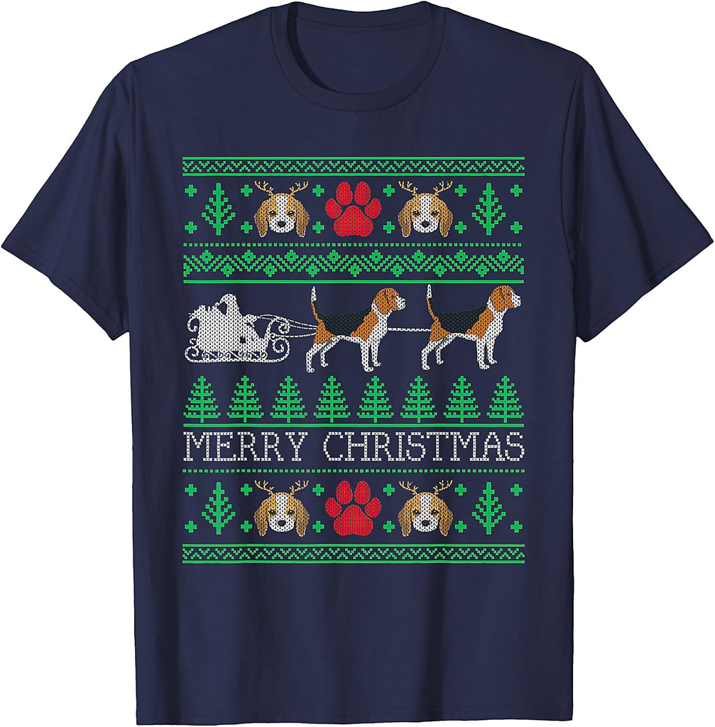 Christmas Beagle Dog Lovers Beagle Ugly T-shirt