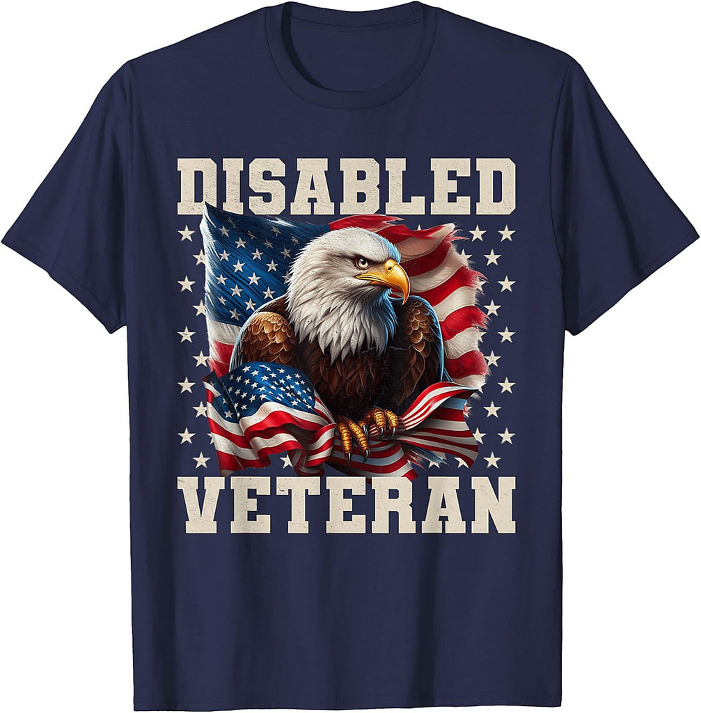 Disabled Veteran American Flag Military Soldier Veterans Day T-Shirt
