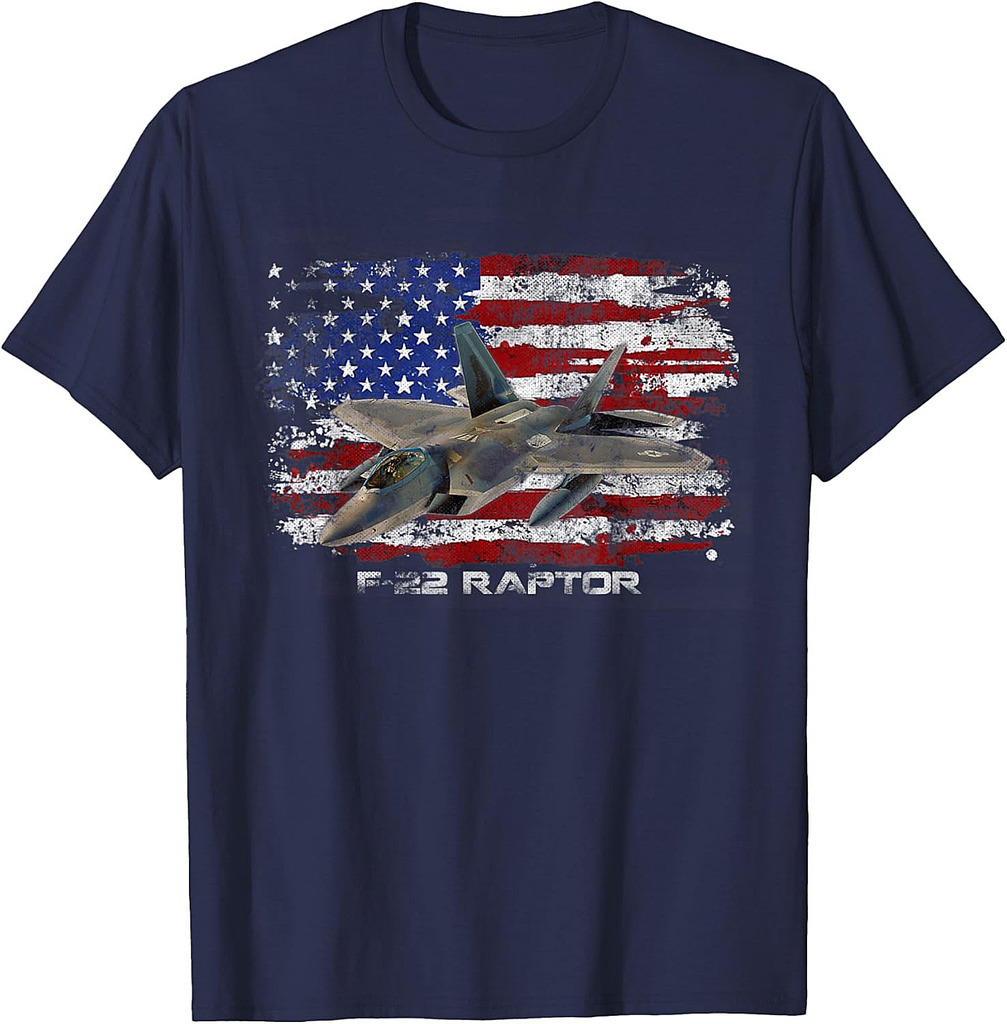 F-22 Raptor Fighter Jet Military Pilot Veteran Patrioti T-Shirt
