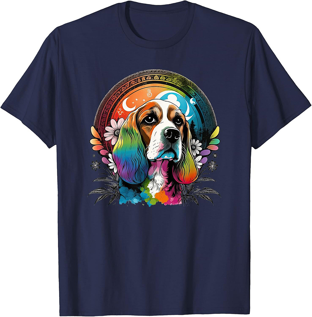Funny Beagle Dog Hippie T-Shirt