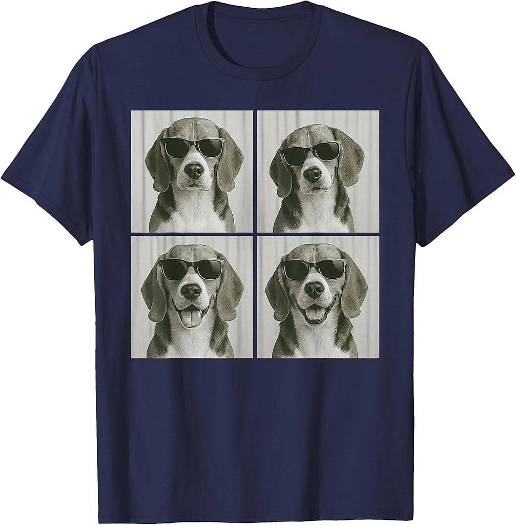 Funny Beagle Dog Lover Cute Beagle Photo Booth T-Shirt