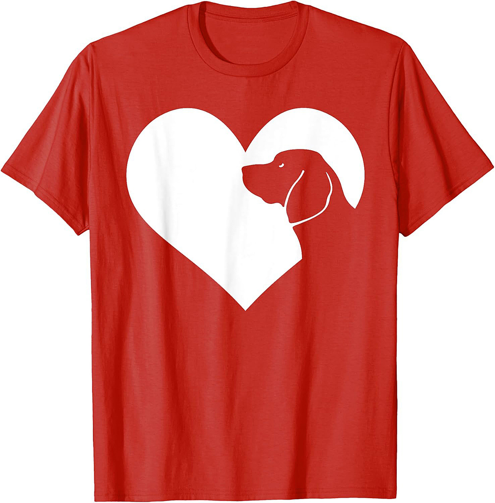 Beagle Dog Heart Silhouette Beagle T-Shirt