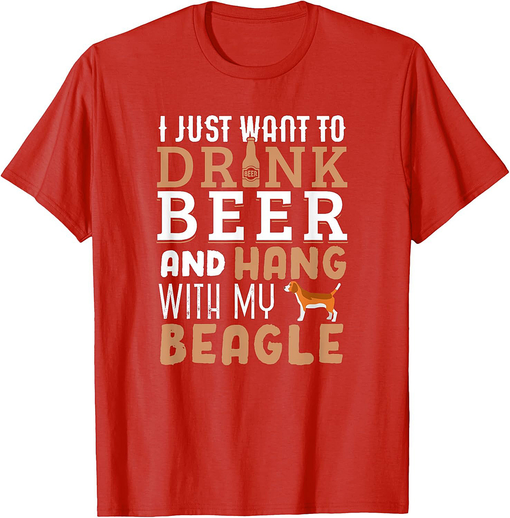 Beagle Dad Shirt Funny Father's Day Dog Lover Gift Beer Men Women T-Shirt