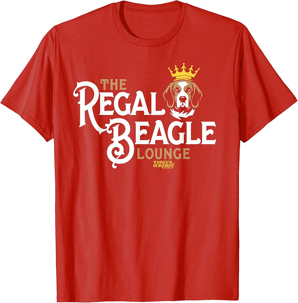 The Regal Beagle Pub Three's Company Retro Dog Crown Men Women Girls T-Shirt
