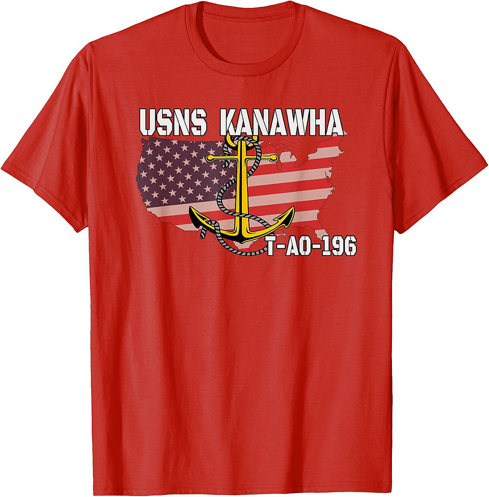 USNS Kanawha T-AO-196 Replenishment Oiler Ship Veterans Day T-Shirt