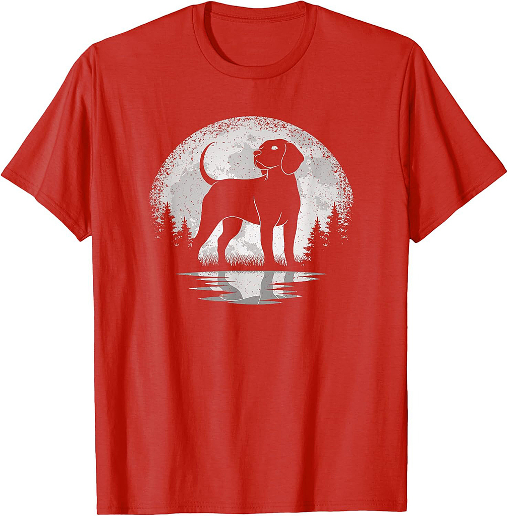 Beagle Moon Vintage Beagle Lover Men Women T-Shirt