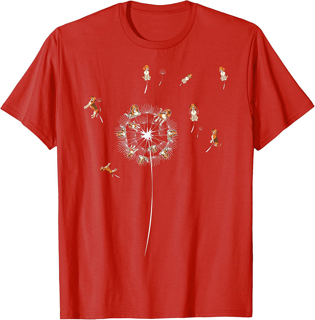 Dog Owner Animal Pet Owner Dog Lover Dandelion Funny Beagle T-Shirt