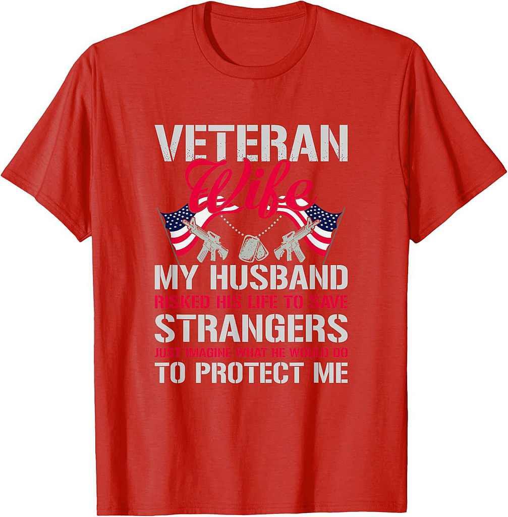 Veteran Wife USA Veterans Day US Army Veteran Mother's Day T-Shirt