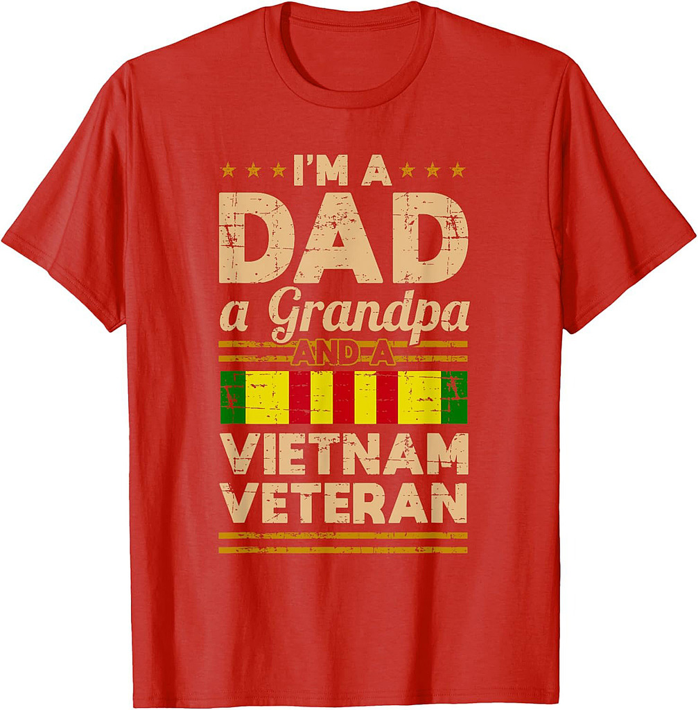 Dad Grandpa Vietnam Veteran Vintage Shirt Men's Gift T-Shirt