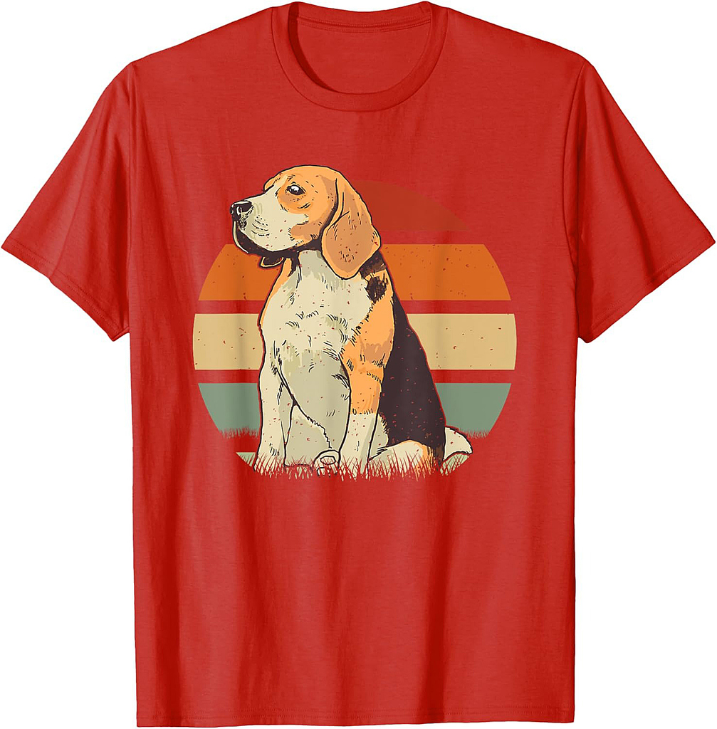 Beagle Retro Sunset Dog Pet Men Women Girls T-Shirt
