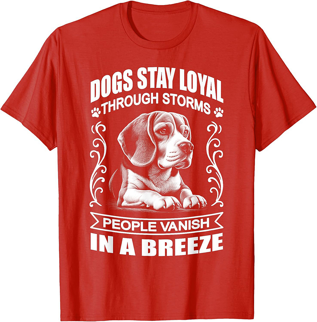 Beagle Dogs Stay Loyal Through Storms T-Shirt