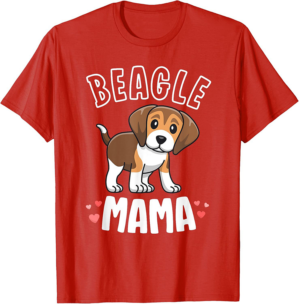 Beagle Mama Dog Mom Shirts For Women Gift For Beagle Lover T-Shirt