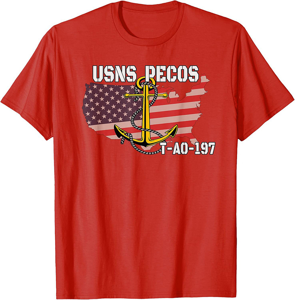 USNS Pecos T-AO-197 Replenishment Oiler Ship Veterans Day T-Shirt
