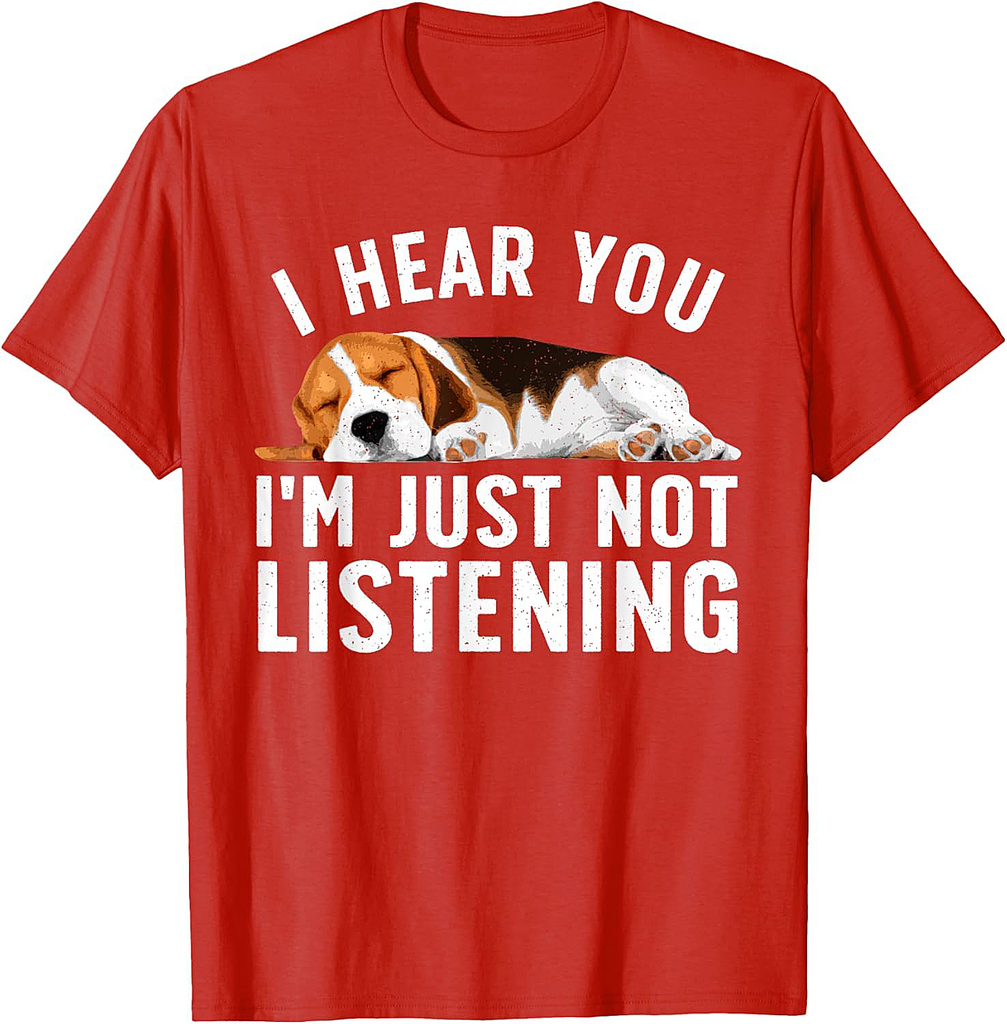 Funny Beagle Design For Men Women Dad Mom Beagle Dog Lovers T-Shirt
