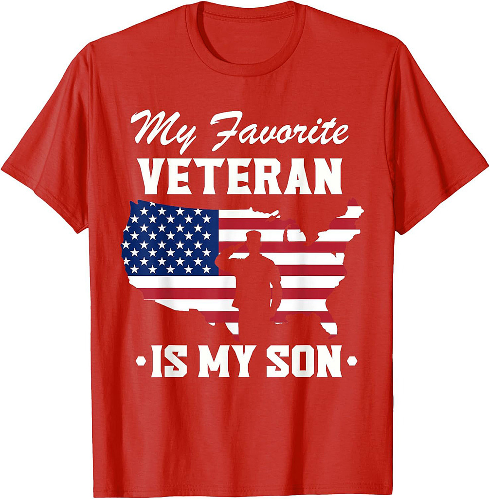 Father Veterans Day My Favorite Veteran is My Son T-Shirt