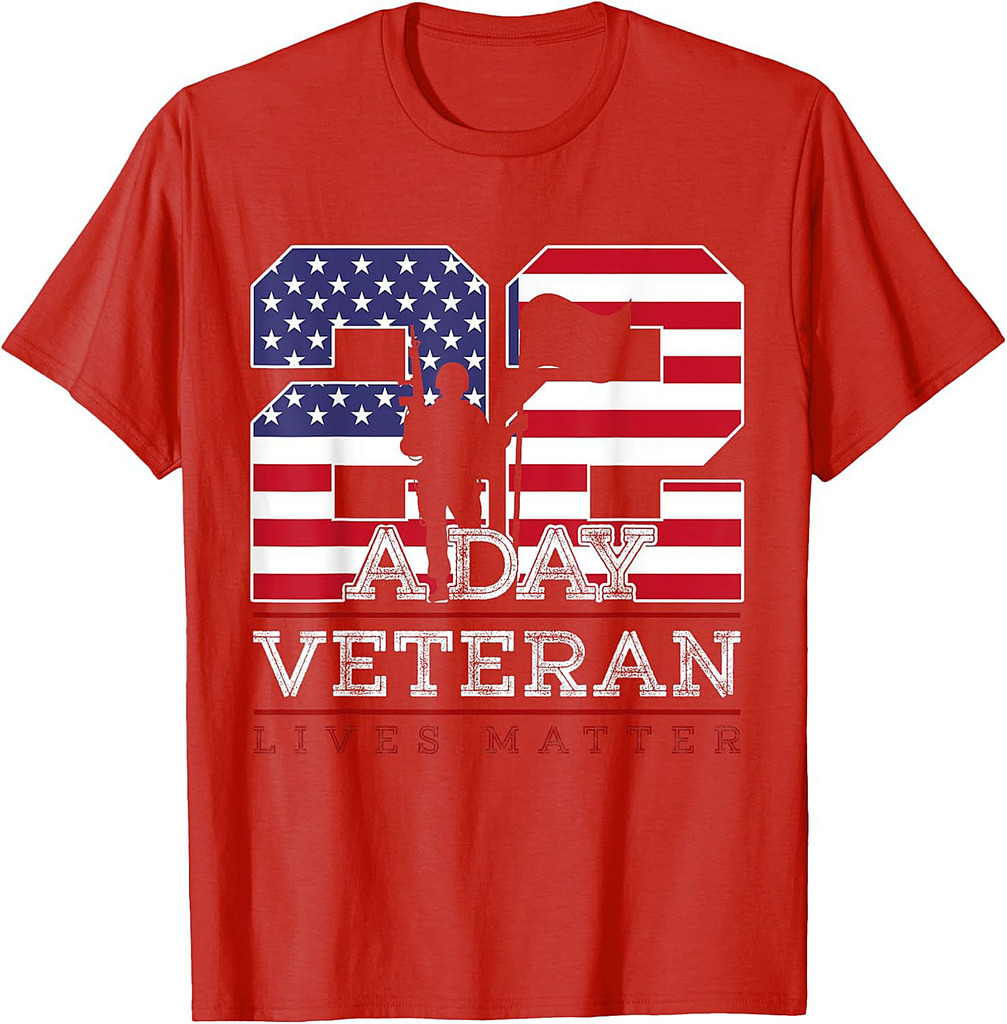 22 A Day Veteran Lives Matter Veterans Day T-Shirt