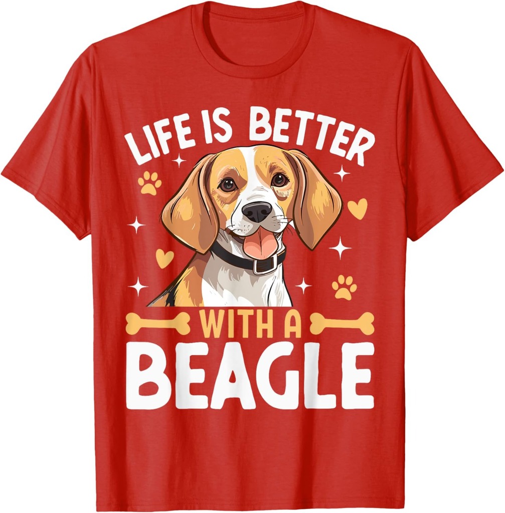 Life Is Better With A Beagle T-Shirt, Small, Black