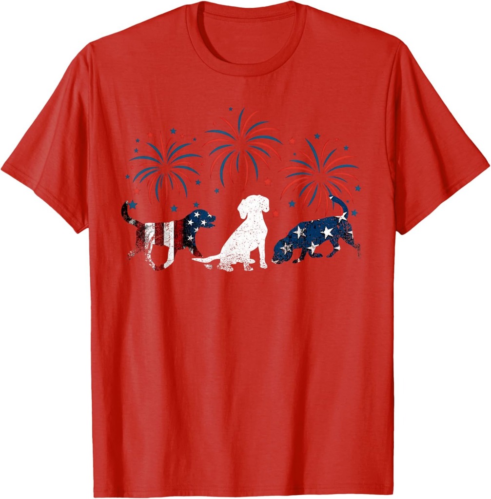 Beagle Dog USA Flag Patriotic Men Women 4th Of July T-Shirt