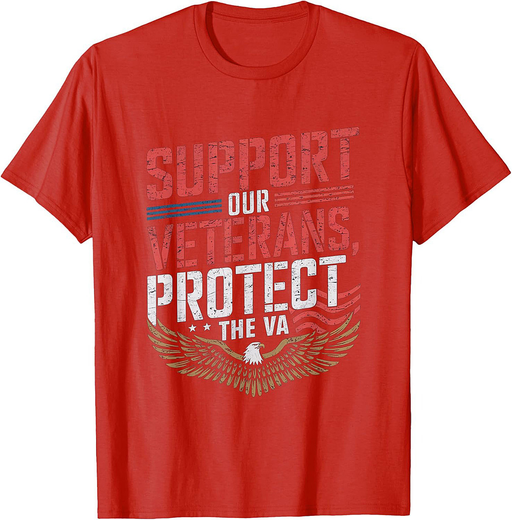 Support our Veterans protect And The VA Protest Vintage T-Shirt