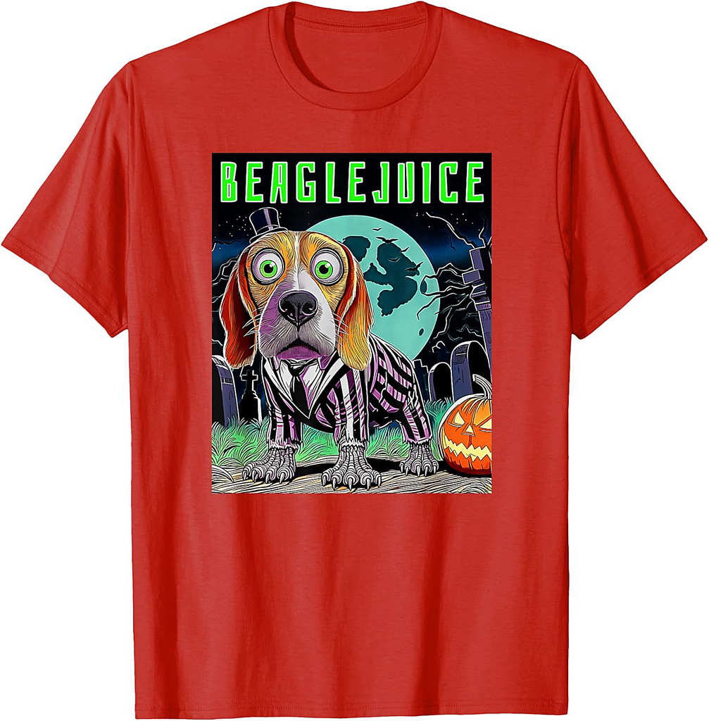 Halloween Beaglejuice Beagle Fun Dog Breed Owners Costume T-Shirt