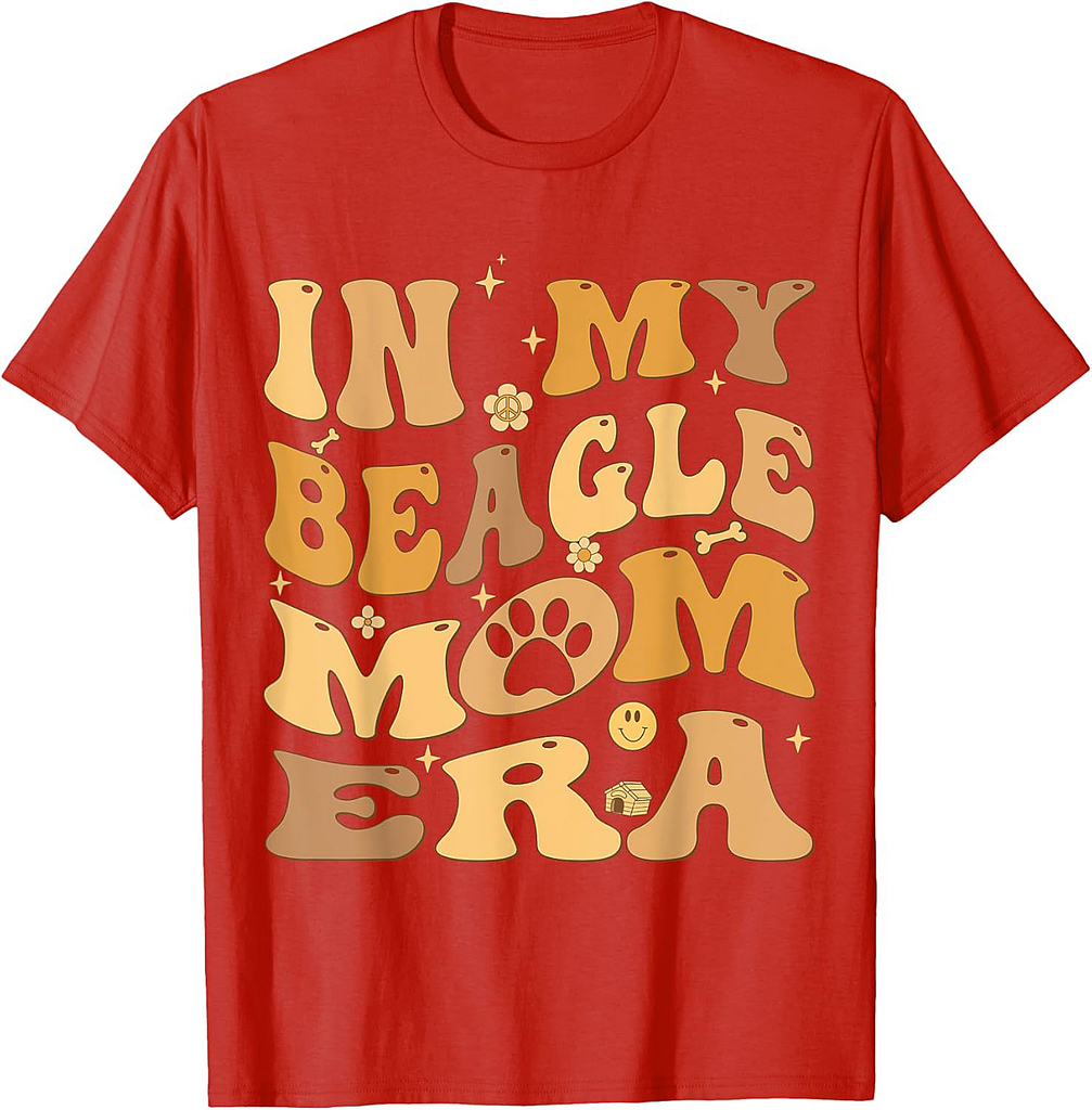 In My Beagle Mom Era Groovy T-Shirt