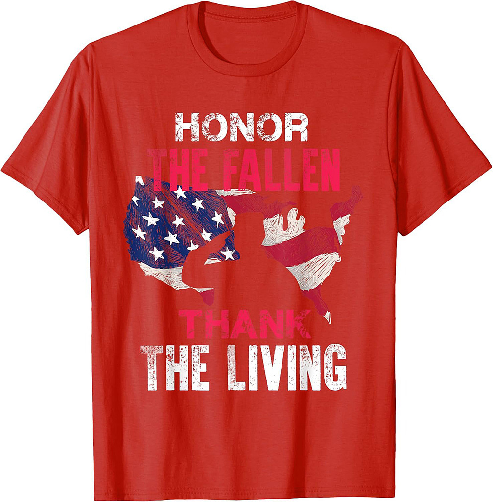 Honor the Fallen Veteran Themed Military Support T-Shirt
