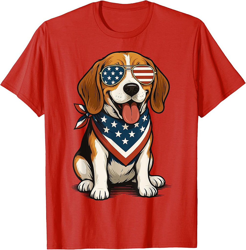 Beagle USA 4th of July T-Shirt