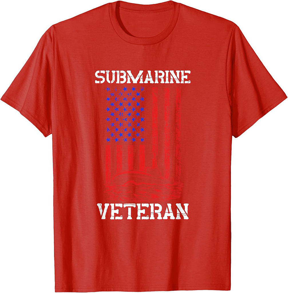 Submarine Veteran Flag Patriotic Sub Service Submariner T-Shirt