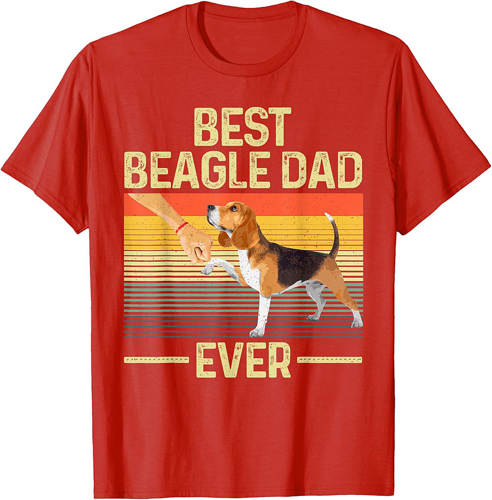 Best Beagle Design For Men Dad Hound Dog Breed Beagle Lover T-Shirt