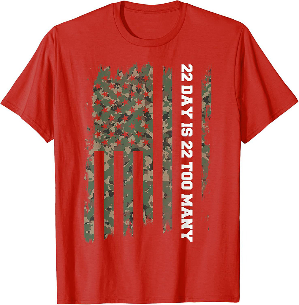 22 A Day Veteran Lives Matter Army Suicide Awareness T-Shirt