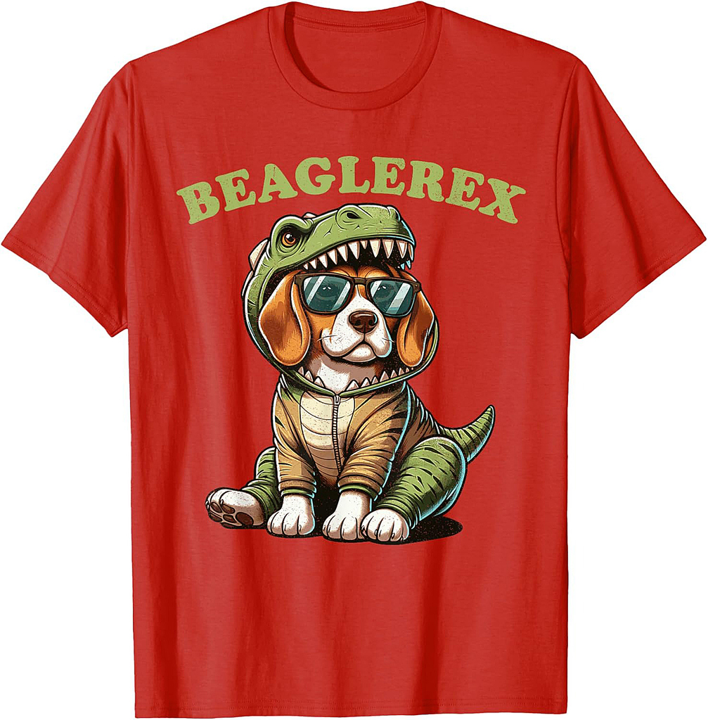 Beagle T-Shirt for Kids Funny Trex Dog Dinausor T-Shirt
