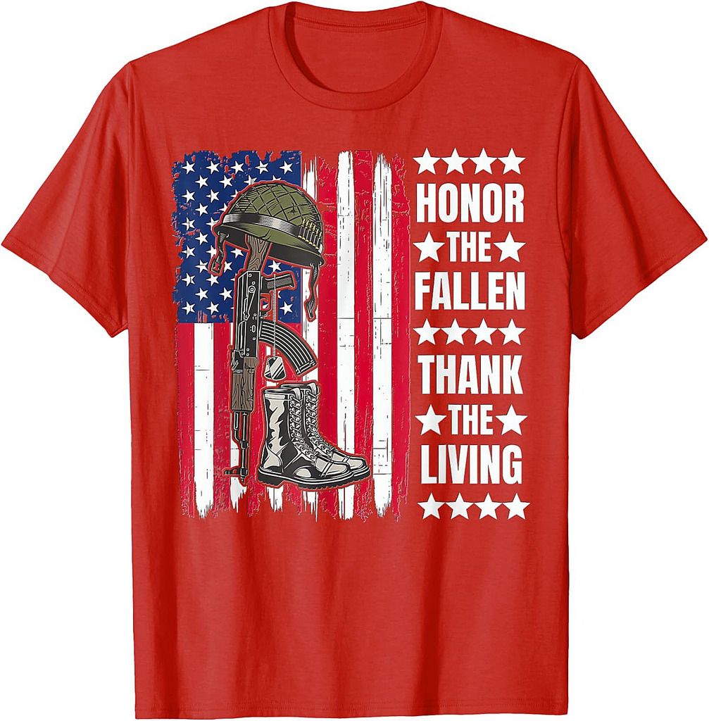 Honor The Fallen Thank The Living Memorial Day Veteran T-Shirt