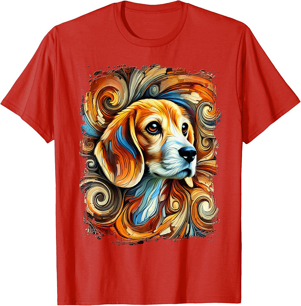 Cute Beagle Colourful Artwork T-Shirt
