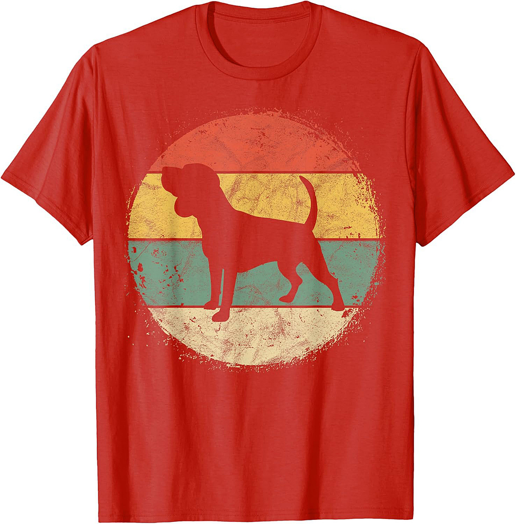 Circular Retro Beagle Owner Gift Tricolor Beagle Dad Mom T-Shirt