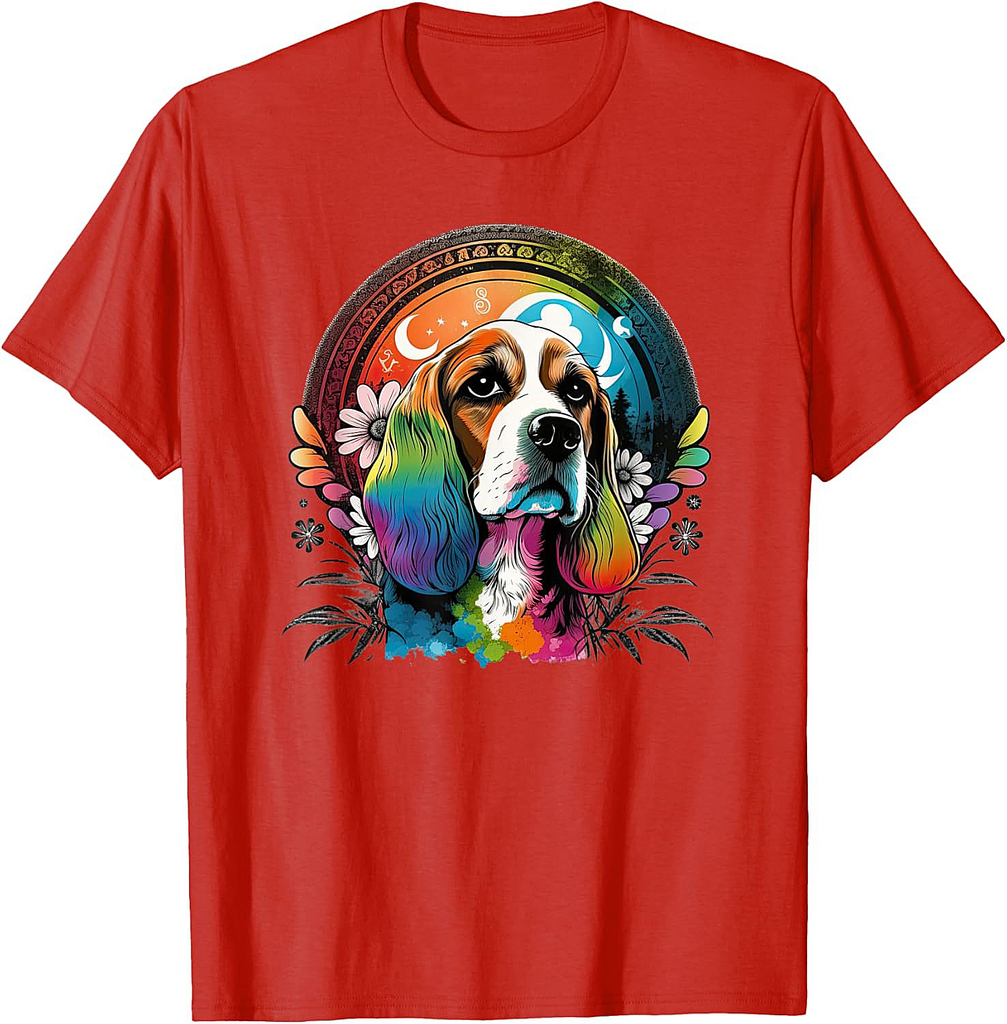 Funny Beagle Dog Hippie T-Shirt