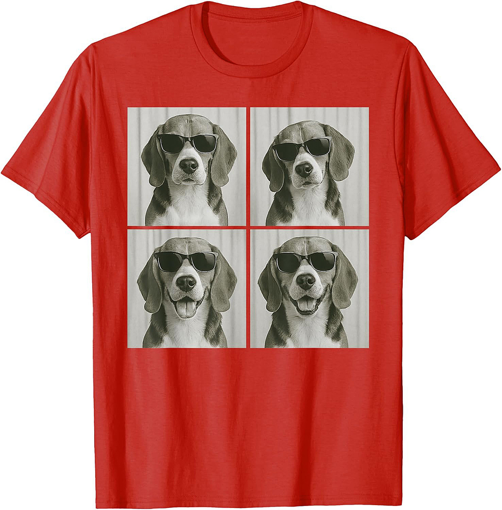 Funny Beagle Dog Lover Cute Beagle Photo Booth T-Shirt