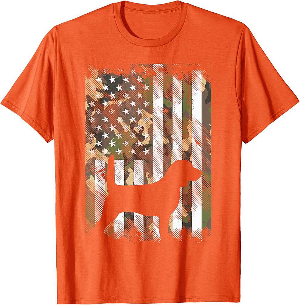 Camo Flag Beagle Vintage Animal Pet Hound Dog Patriotic Gift T-Shirt for Women Men