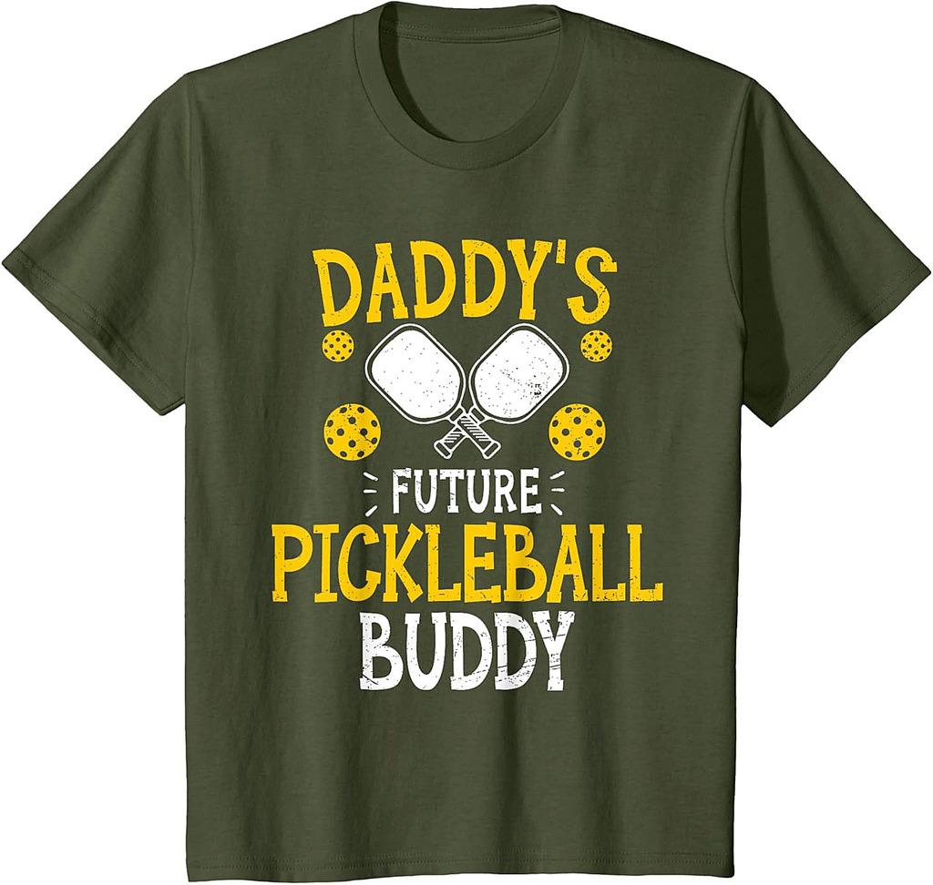 Daddy's Future Pickleball Buddy Dad Pickleball Toddler T-Shirt