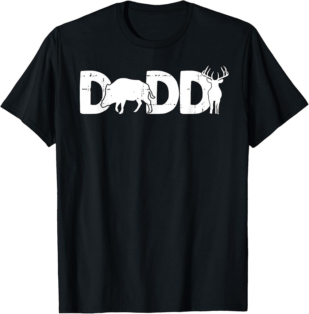 Hunting Daddy with Deer Boar for Dad Hunter Father's Day T-Shirt