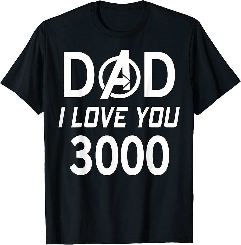 Marvel Dad I Love You 3000 Avengers Logo Father's Day T-Shirt
