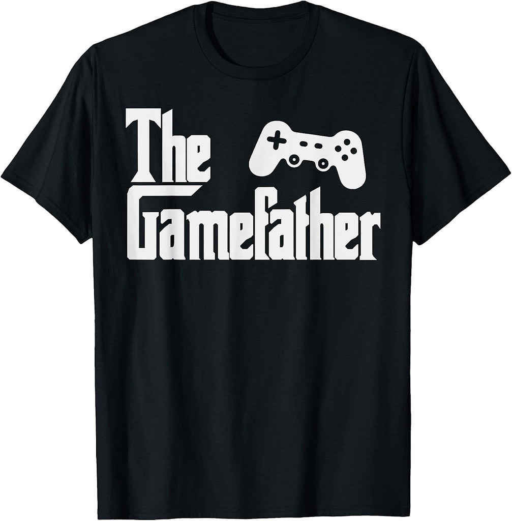 Funny Fathers Day The Gamefather Game Gaming Gamer Dad Gift T-Shirt