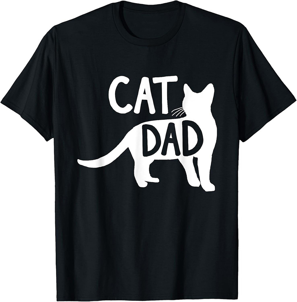 Best Cat Dad Fathers Day Men Kitty Daddy Papa Christmas Kat T-Shirt