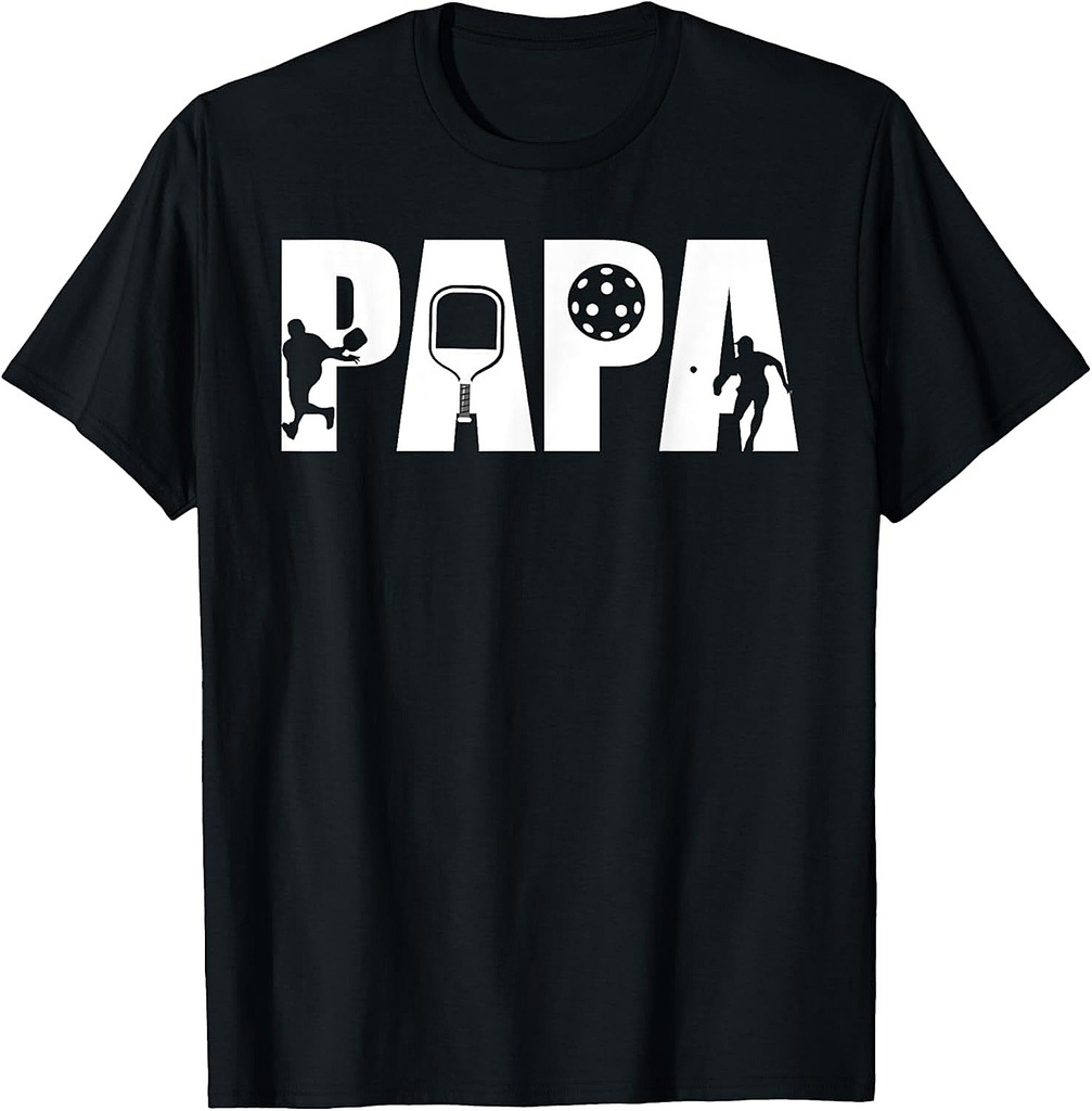 Funny Pickleball Dad Pickleball Papa Fathers Day T-Shirt