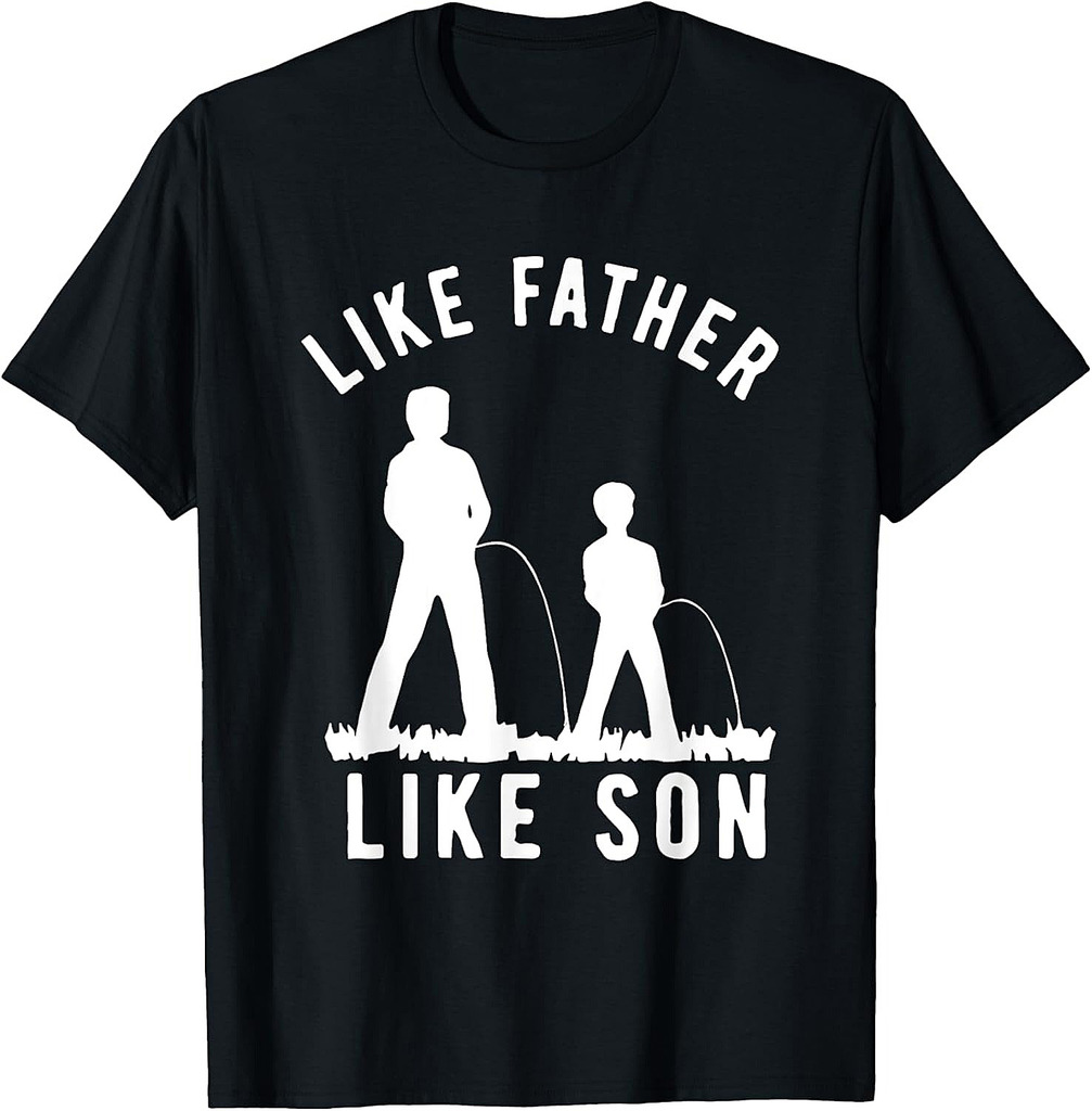Like Father Like Son Wildlife Camping Hiking Fathers Day T-Shirt