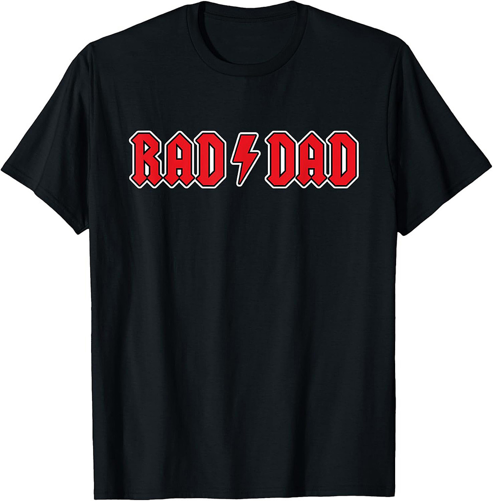 Rad Dad Cool Vintage Rock And Roll Funny Fathers Day Papa T-Shirt