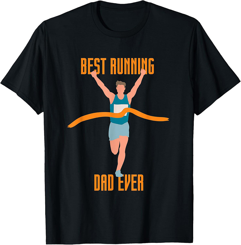 Best Running Dad Ever Father Daddy Jogging Papa Father's Day T-Shirt