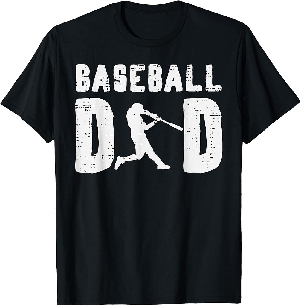 Baseball Dad Cool Fathers Day Coach Player Daddy Papa T-Shirt