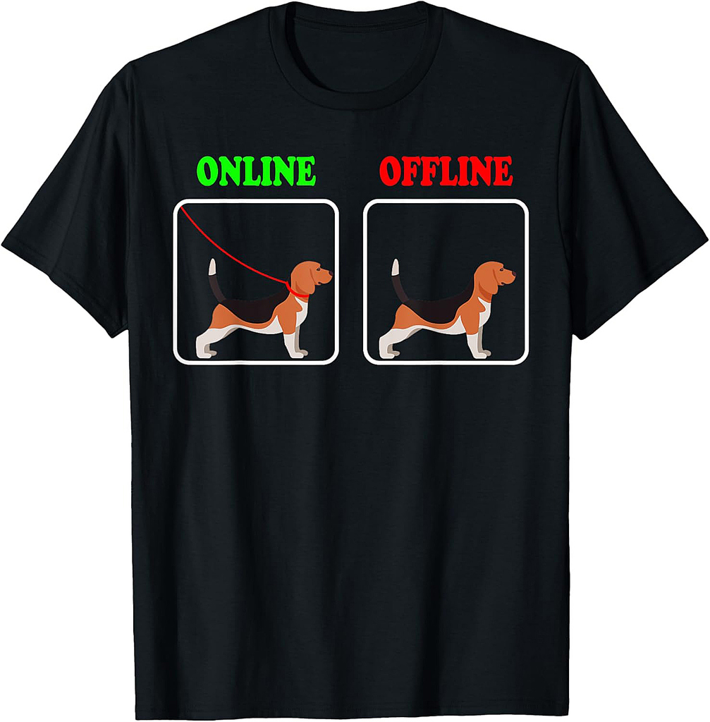 Beagle Online Offline T-Shirt
