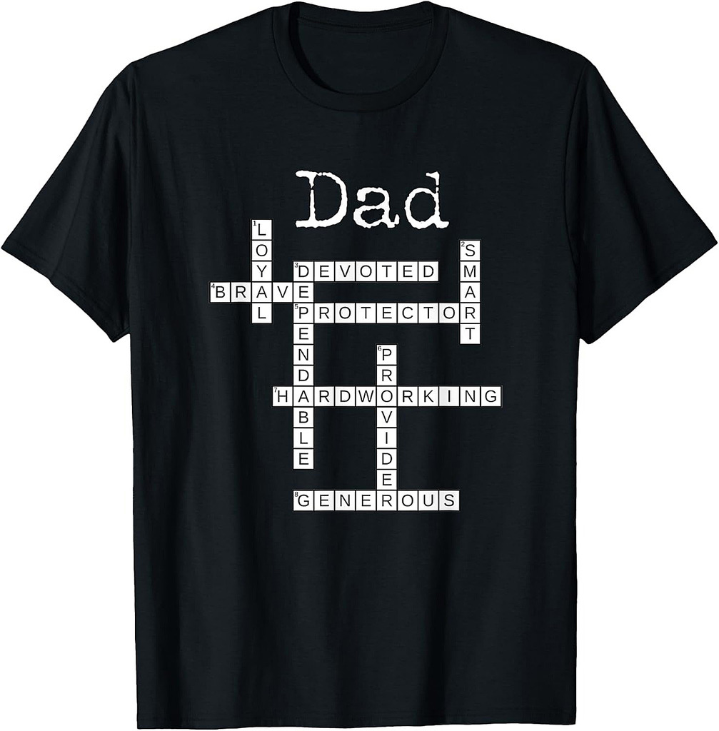 Dad Crossword Puzzle / Father's Day Love Word Games Saying T-Shirt
