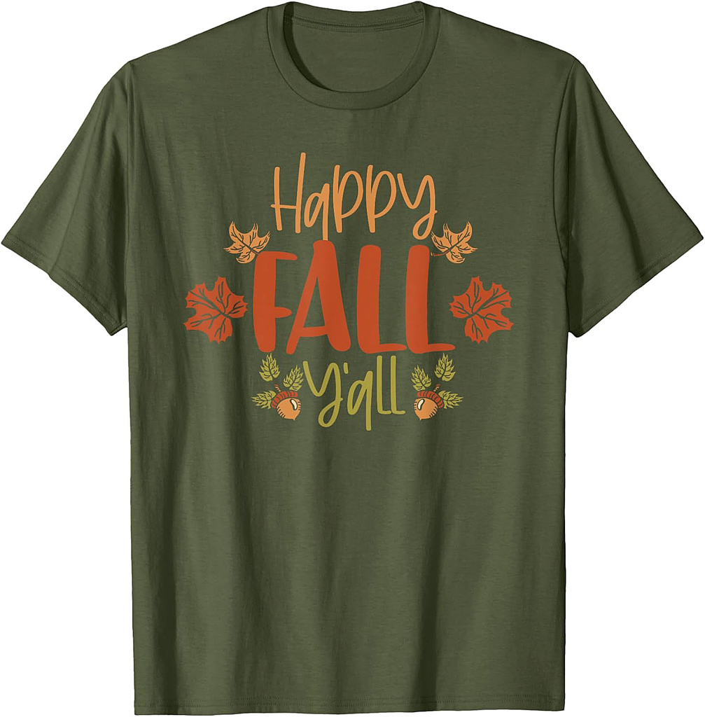 Happy Fall Y'all Fall Turkeys Happy Thanksgiving T-Shirt